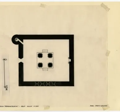 Bykhaw, synagogue, plan