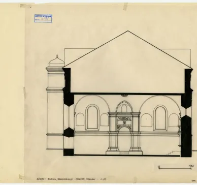 Bykhaw, synagogue, cross-section_2