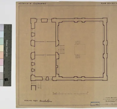 Synagogue in Ashmyany. Lower plan. 1:100
