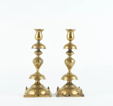 Shabbes candelsticks. Slonim, Belarus, 19th c.