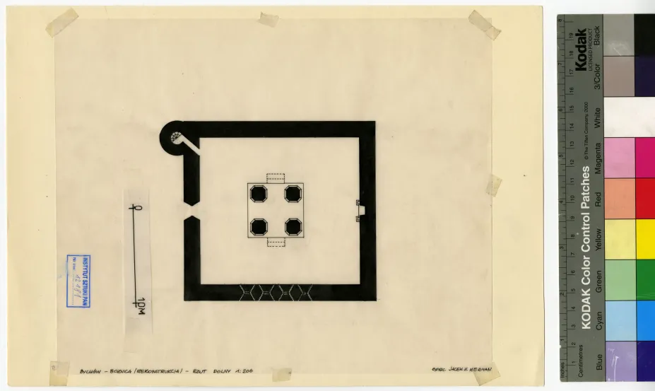 Bykhaw, synagogue, plan