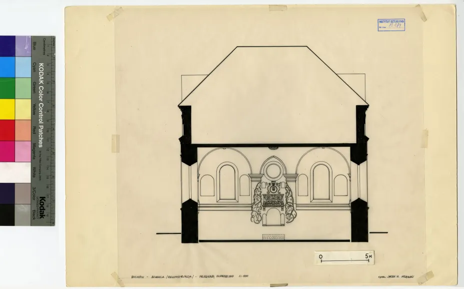 Bykhaw, synagogue, cross-section_3