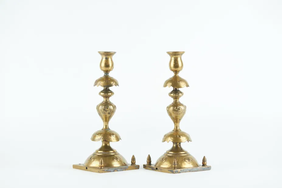 Shabbes candelsticks. Slonim, Belarus, 19th c.
