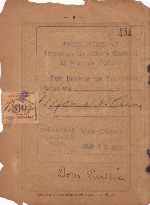 Polish Passport of Boris Cremer