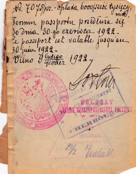 Polish Passport of Boris Cremer