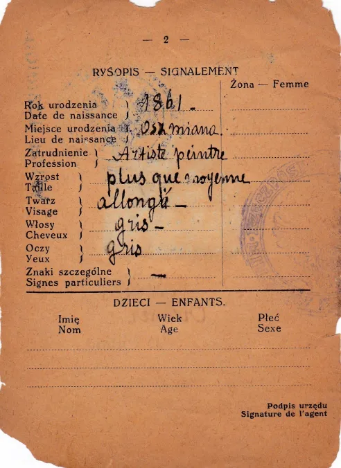 Polish Passport of Boris Cremer
